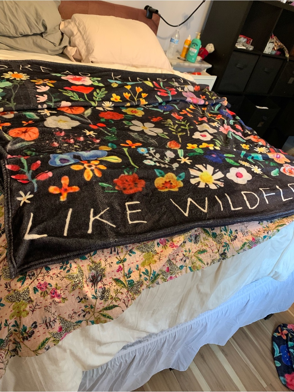 Natural Life “Spread Kindness Like Wildflowers” throw